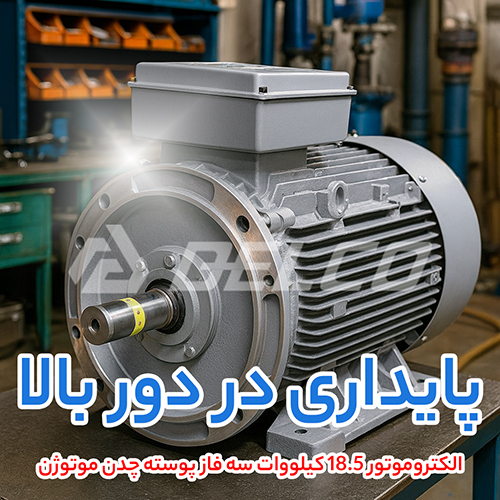 الکتروموتور 18.5 کیلووات سه فاز پوسته چدن موتوژن